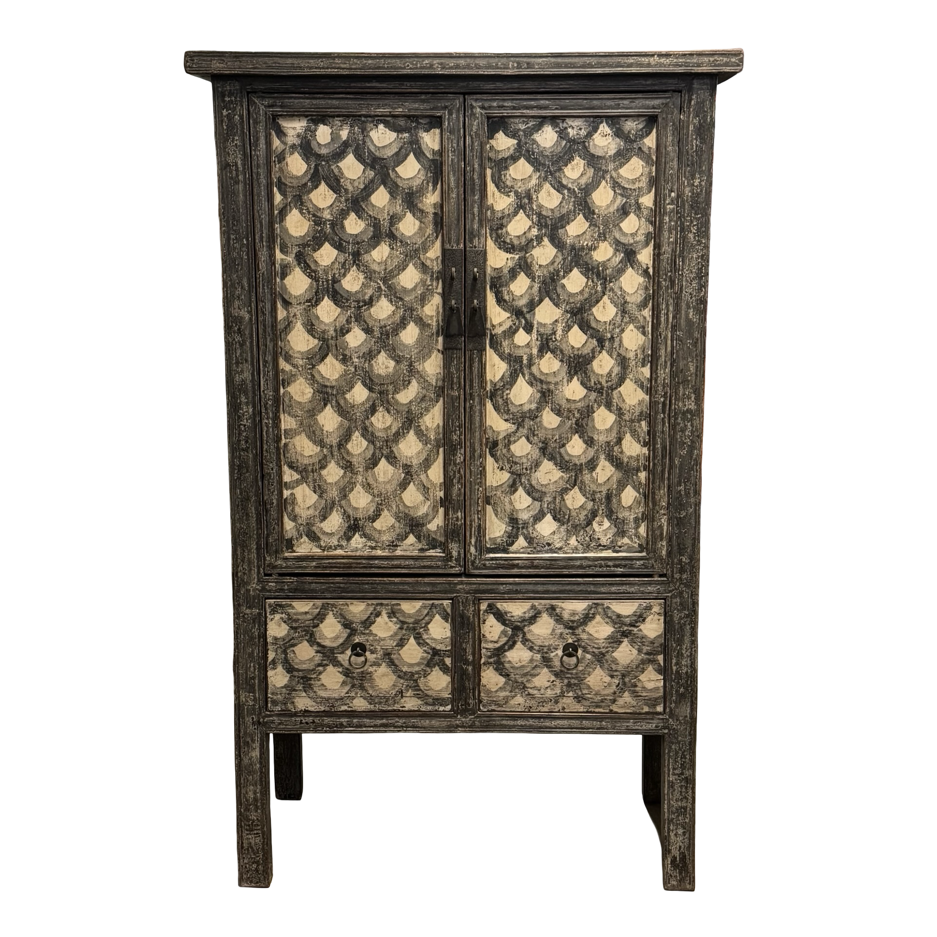 Wandkast zwart/beige