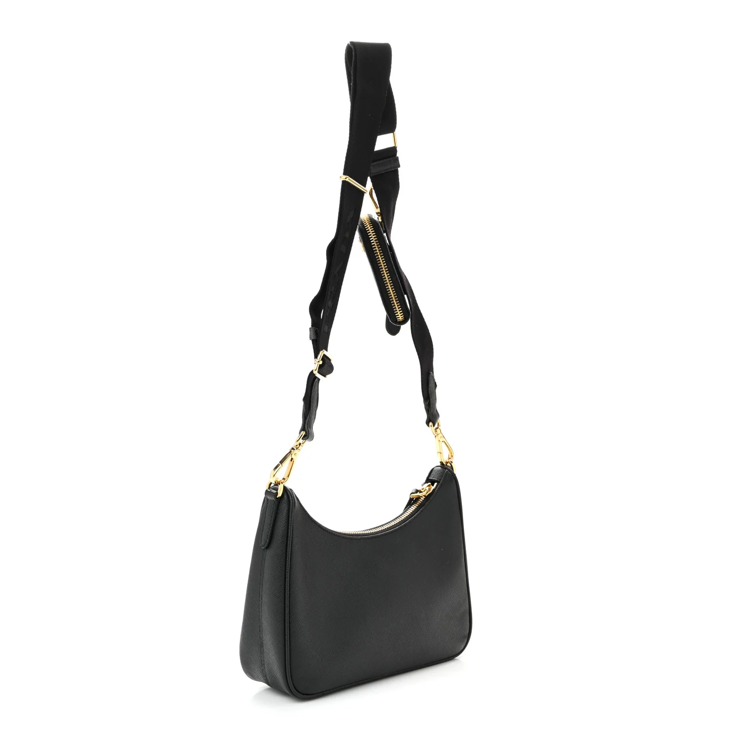 Saffiano Lux Re-Edition 2005 Shoulder Bag Black