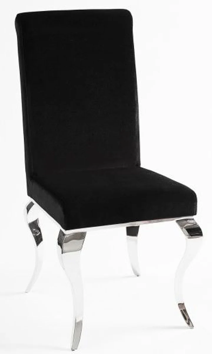 Luxury Modern Baroque Dining Chair Blue / Silver - Designer Chair