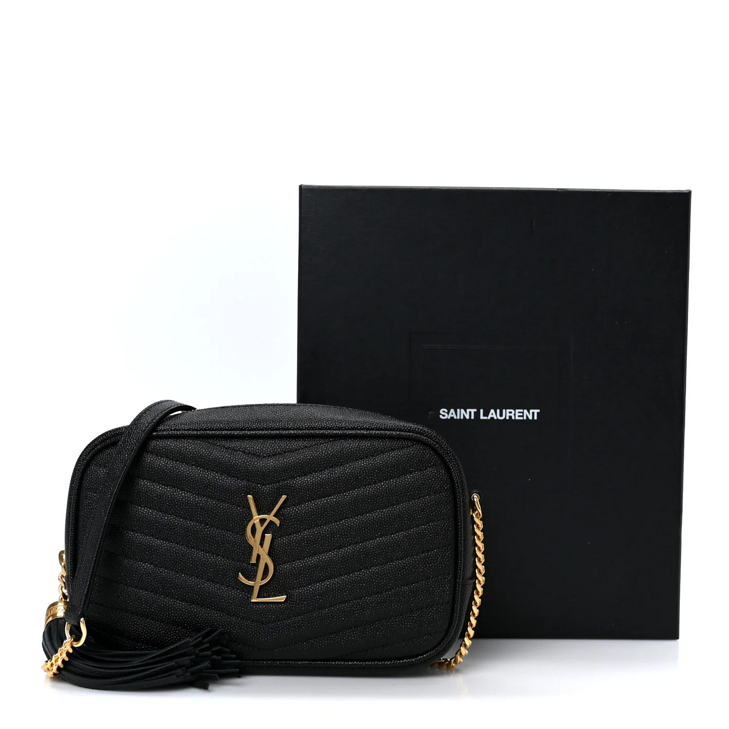 Grain De Poudre Matelasse Monogram Mini Lou Camera Bag Black - Top Club