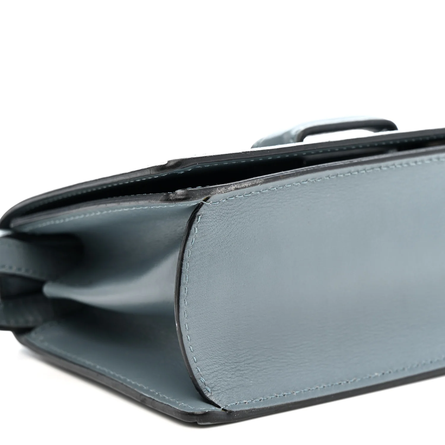 Calfskin Mini Barcelona Shoulder Bag Stone Blue - Top Club