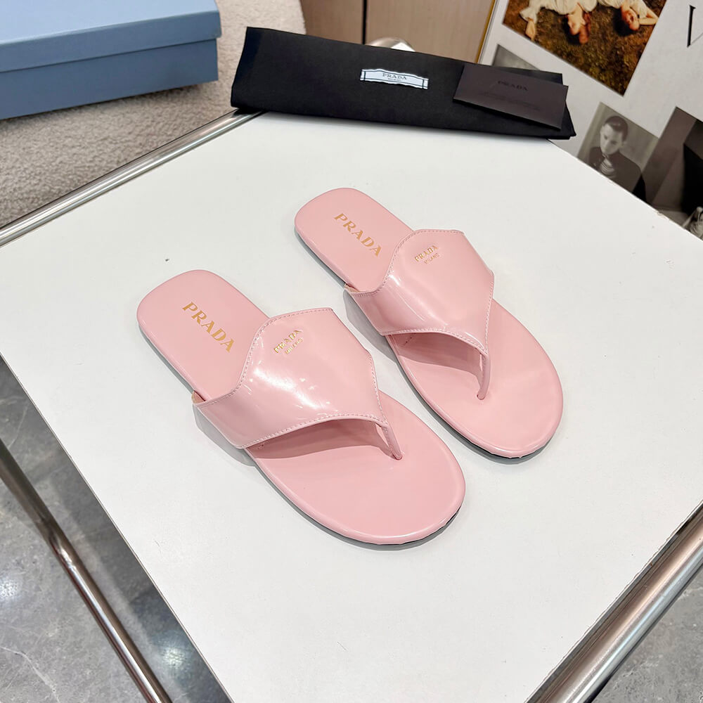 Prada Brushed leather thong sandals - Top Club
