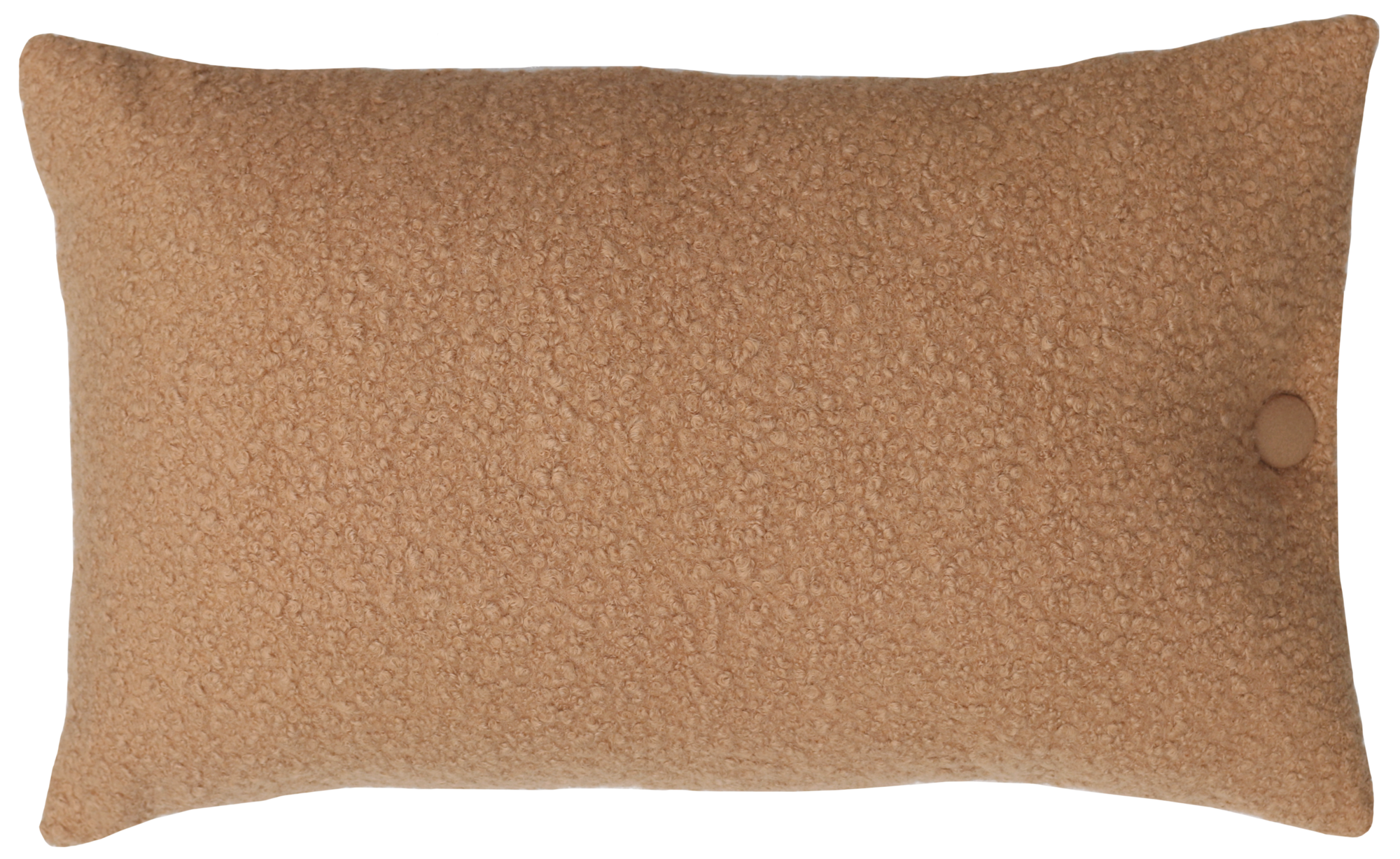 kussen bouclé knoop camel 38x59
