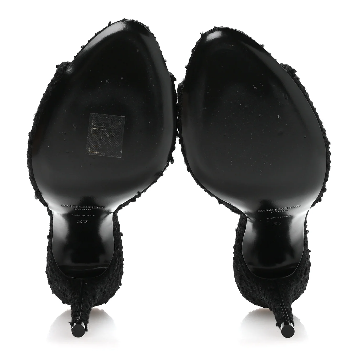 Boucle Tweed La 16 95 Mule Sandals 37 Black - Top Club