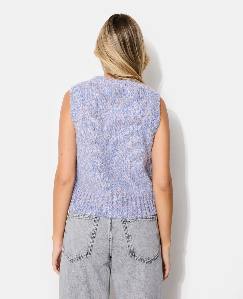 Pimkie Pull sans manches en maille moulinée
