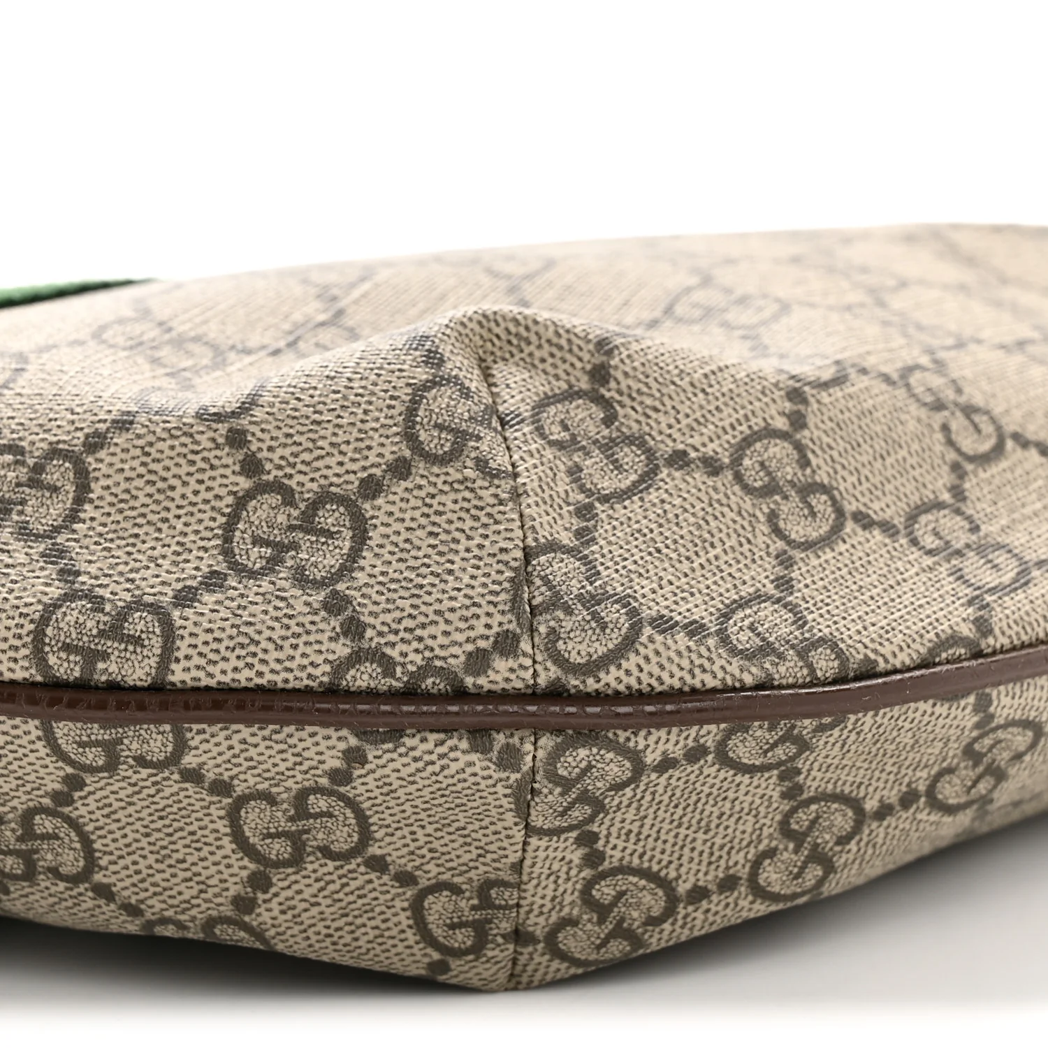 GG Supreme Monogram Web Small Ophidia Half Moon Hobo Brown - Top Club