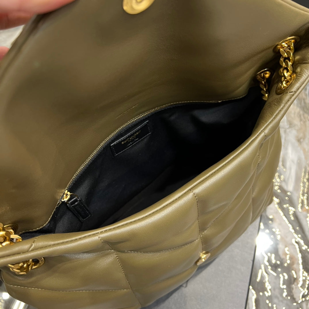 Y PUFFER MEDIUM BAG IN QUILTED LAMBSKIN - Top Club