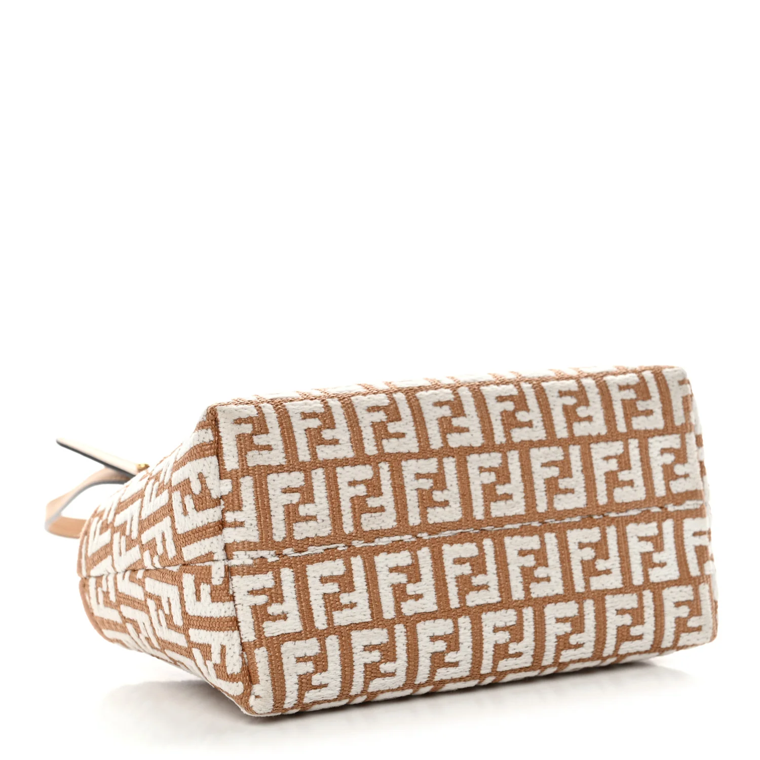 Raffia Chenille Vitello King Plexiglass Micro FF Mini By The Way Top Handle Boston Bag Naturale White - Top Club