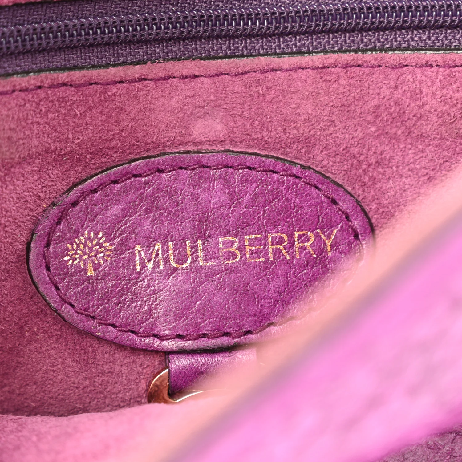 Heavy Grain Calfskin Small Margaret Crossbody Purple - Top Club