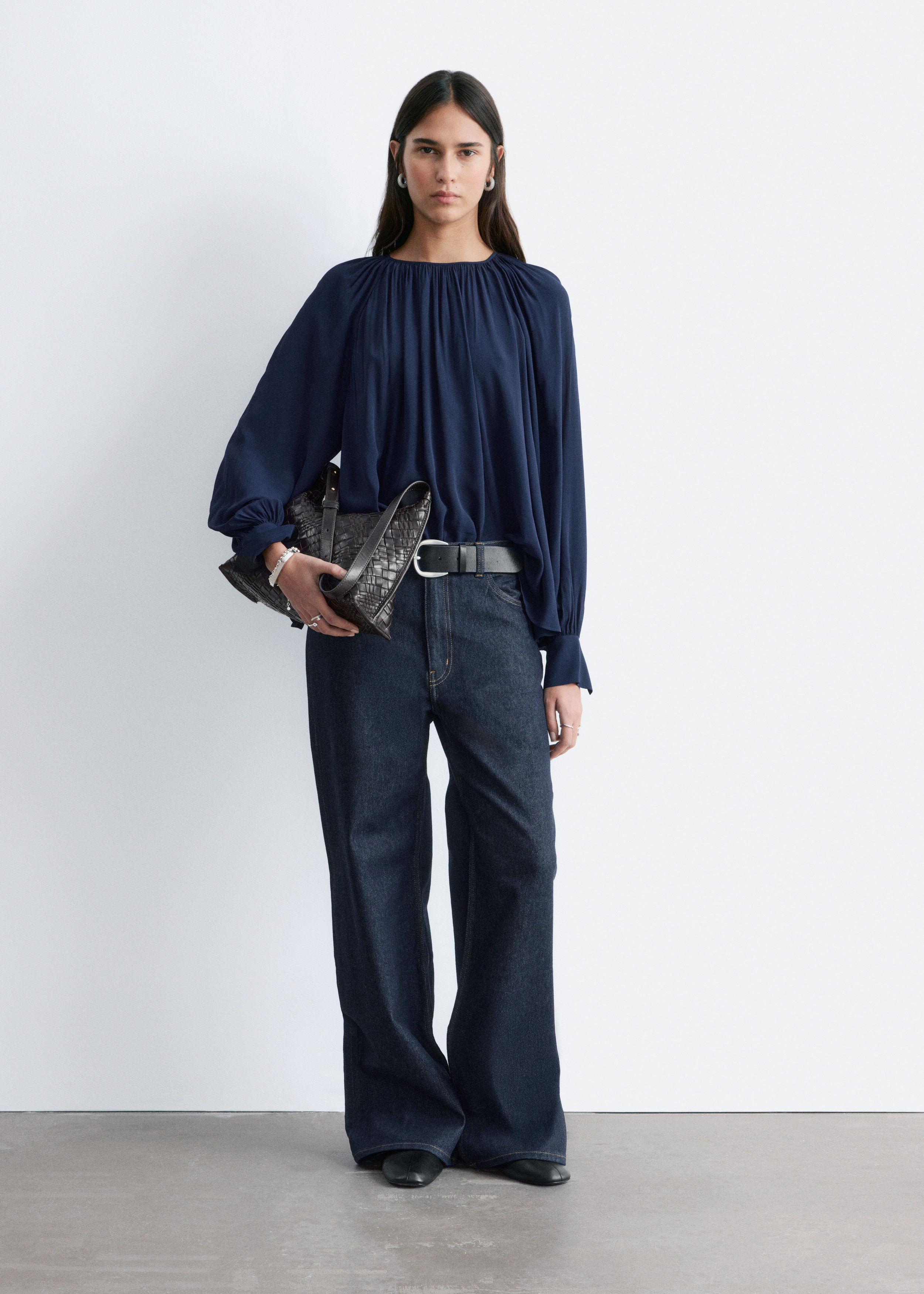 & Other Stories BALLOON-SLEEVE BLOUSE