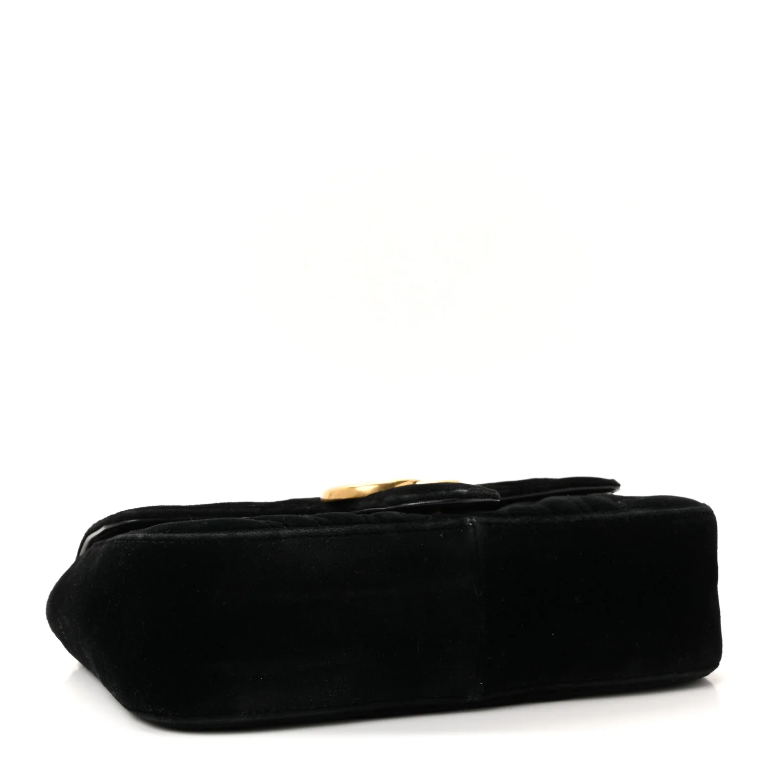 Velvet Matelasse Mini GG Marmont Shoulder Bag Black - Top Club