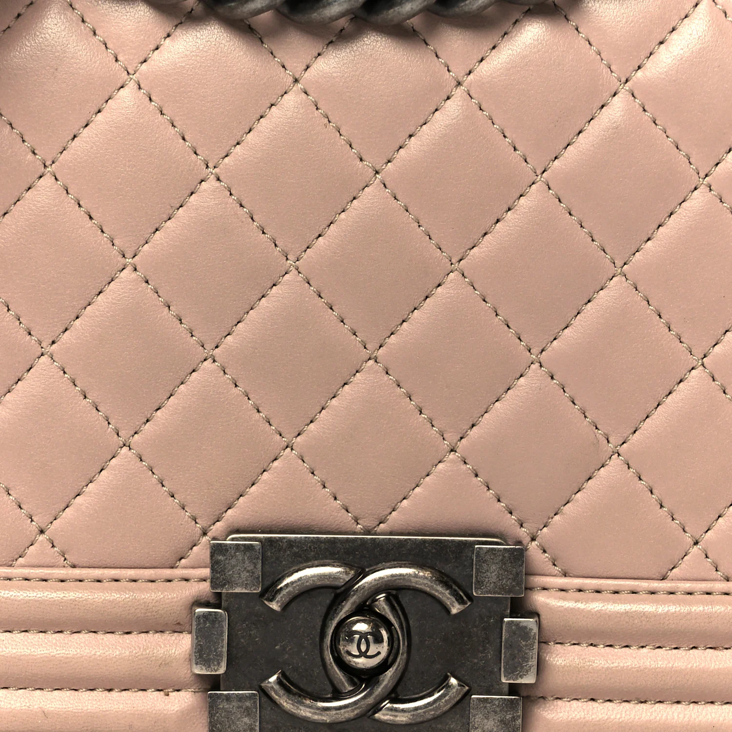 Lambskin Quilted Medium Boy Flap Light Pink - Top Club