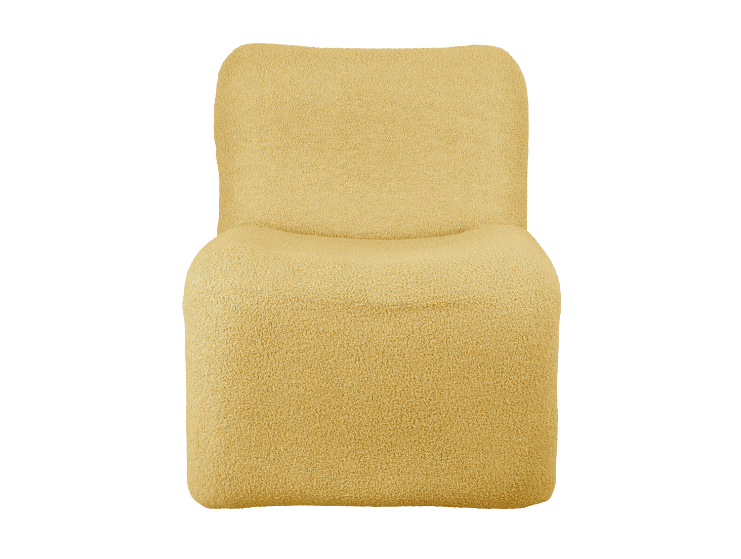 Chair Fuerza teddy curl ochre yellow