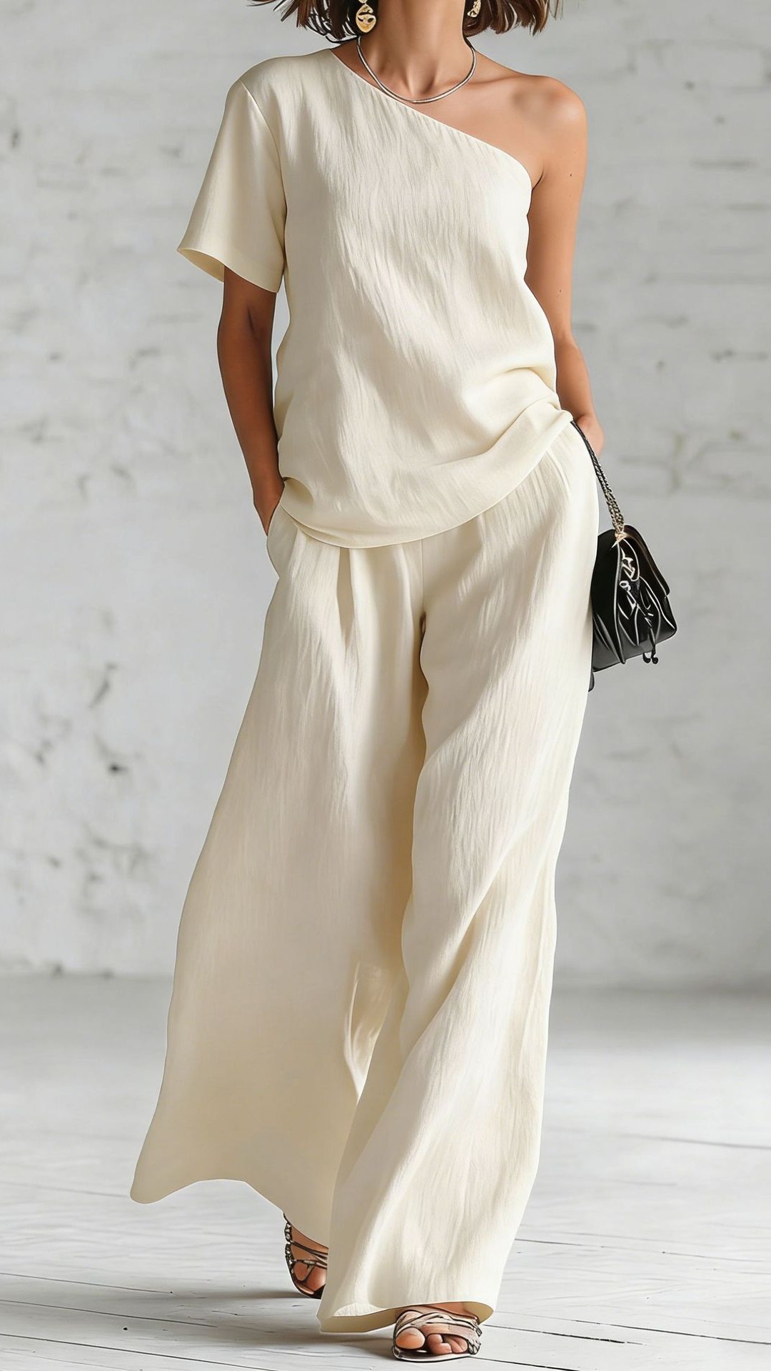Women's Spring/Summer Off-Shoulder Fashion Top and Wide-Leg Pants Casual Suit - Nordfashionstorm - Women's Clothing, Fashion for You - Nordfashionstorm.com