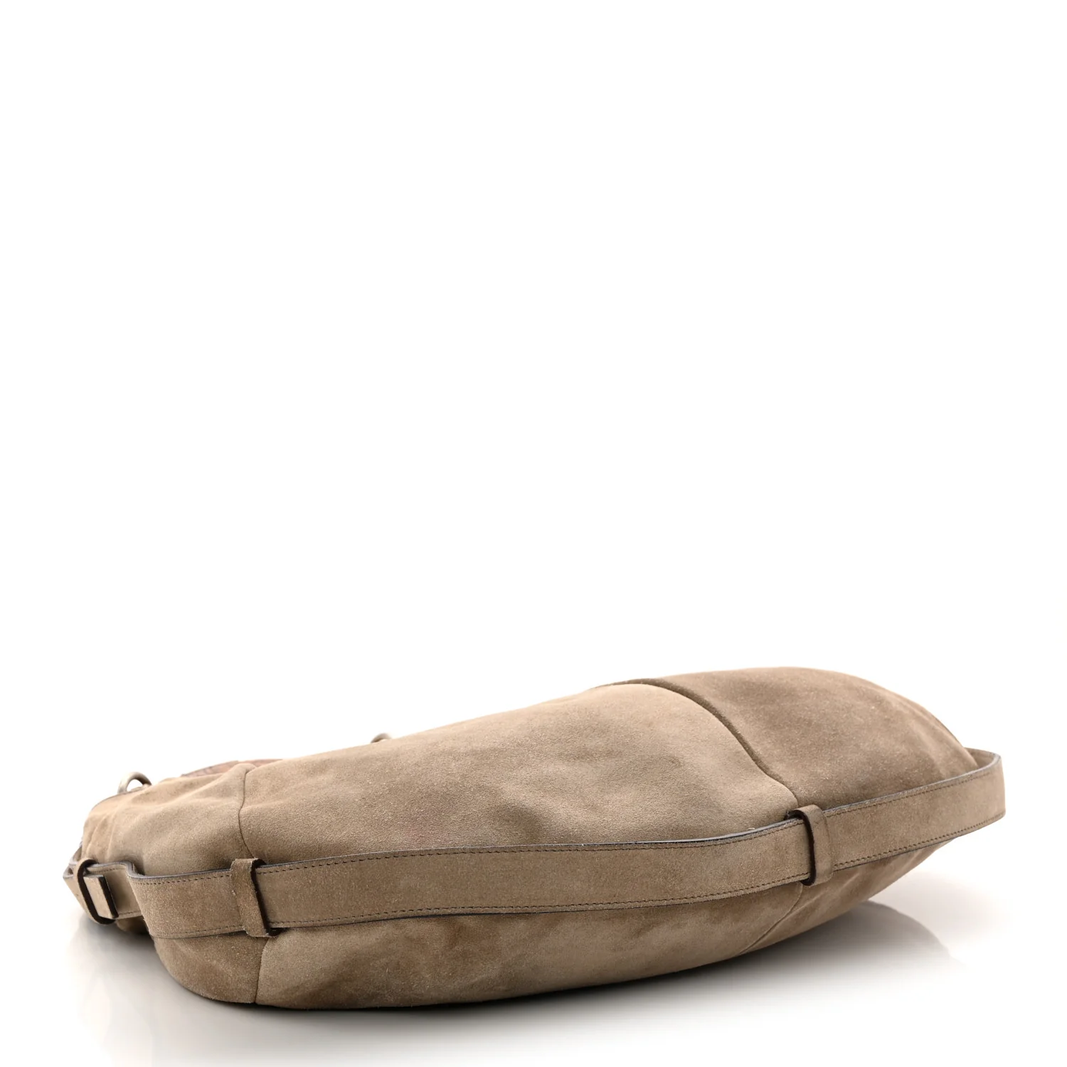 Suede Buffalo Horn Mombasa Hobo Beige - Top Club