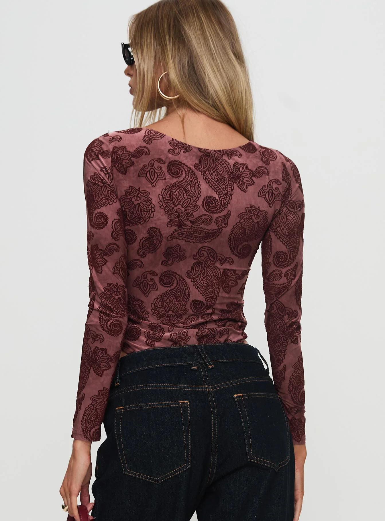 Spruce Bodysuit Red Paisley