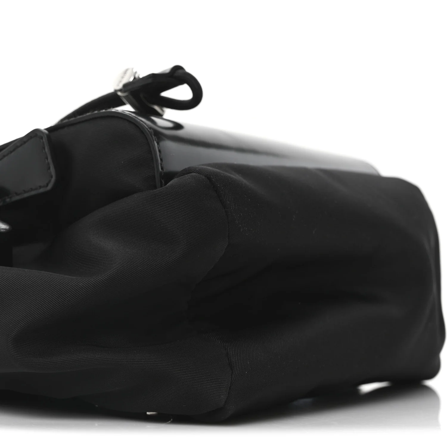 Nylon Brushed Calfskin Mini Sling Backpack  Black - Top Club