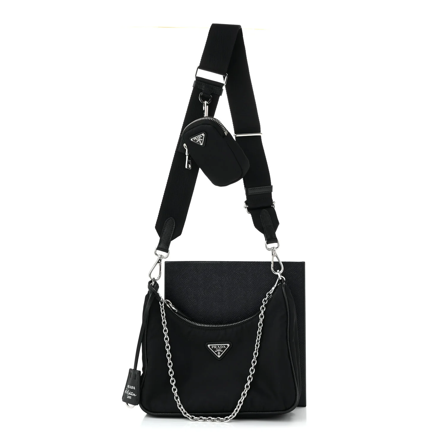 Nylon Re-Edition 2005 Shoulder Bag Black - Top Club
