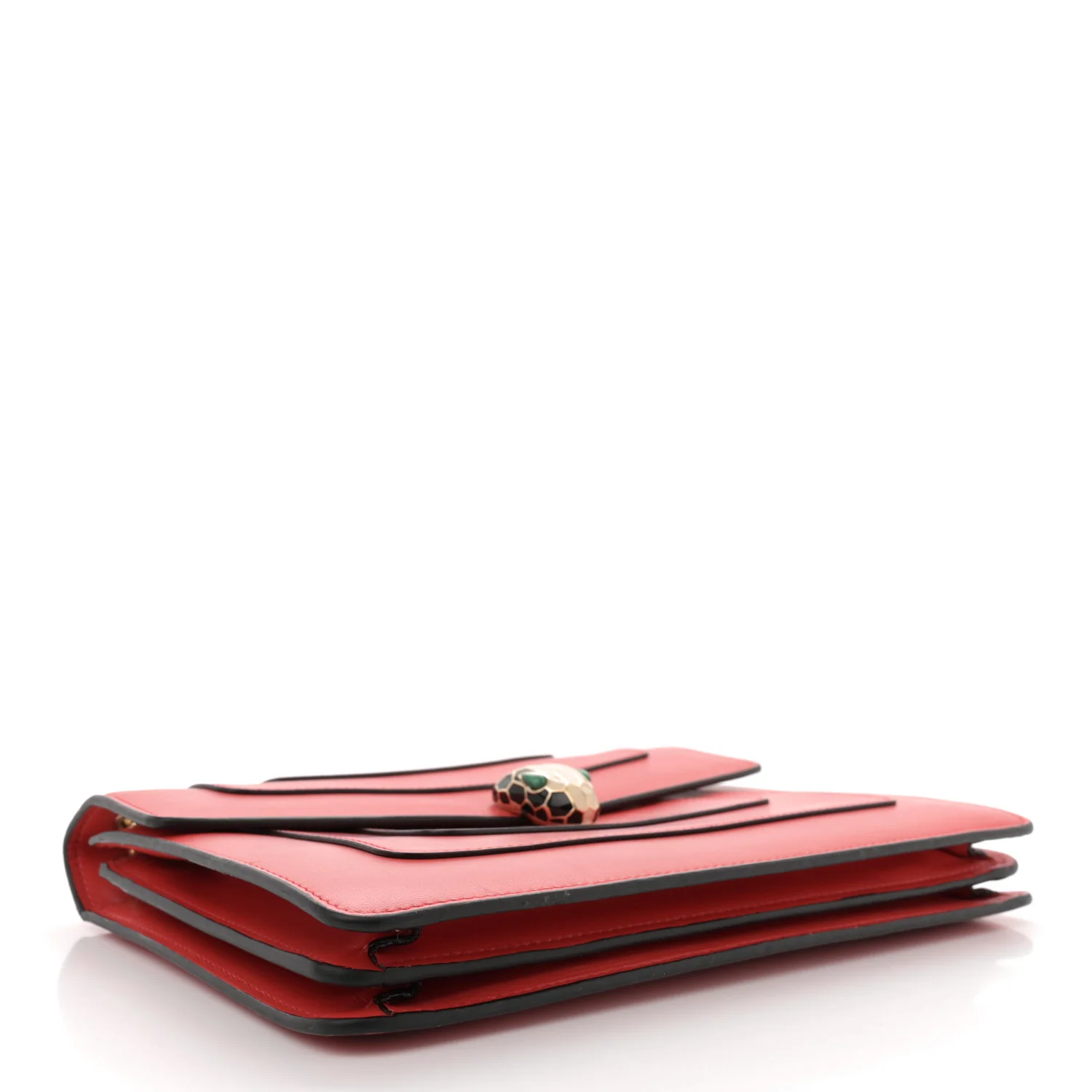 Calfskin Serpenti Forever Shoulder Bag Red - Top Club