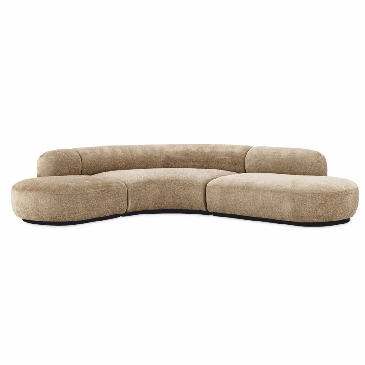 Luxury corner sofa sand / black 300 x 257 x H. 70 cm - living room & hotel furniture