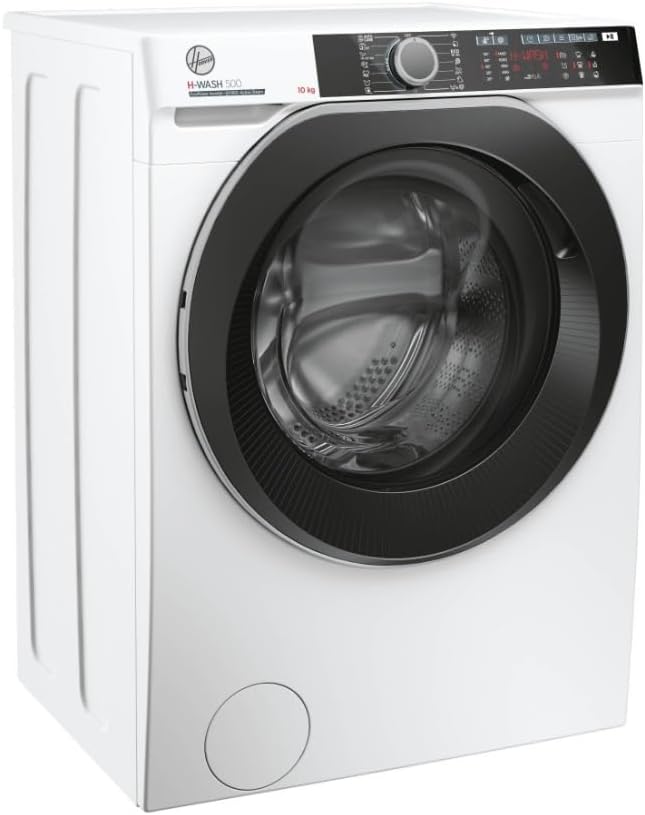 Hoover H-WASH 500 Lavatrice 10 Kg, Libera Installazione, Carica Frontale, Classe A, 1400 Giri, Controllo App hOn, Programma Hygiene, Auto Care, AxLxP 85x60x58 cm, Bianca - HWE 410AMBS/1-S