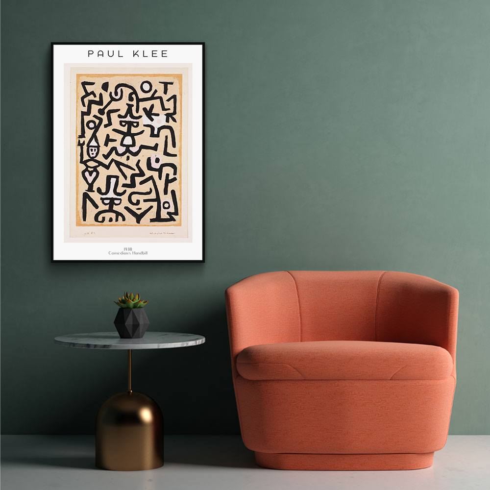Walljar poster ingelijst - Paul Klee - Comedians Poster ingelijst - 70 x 100 cm