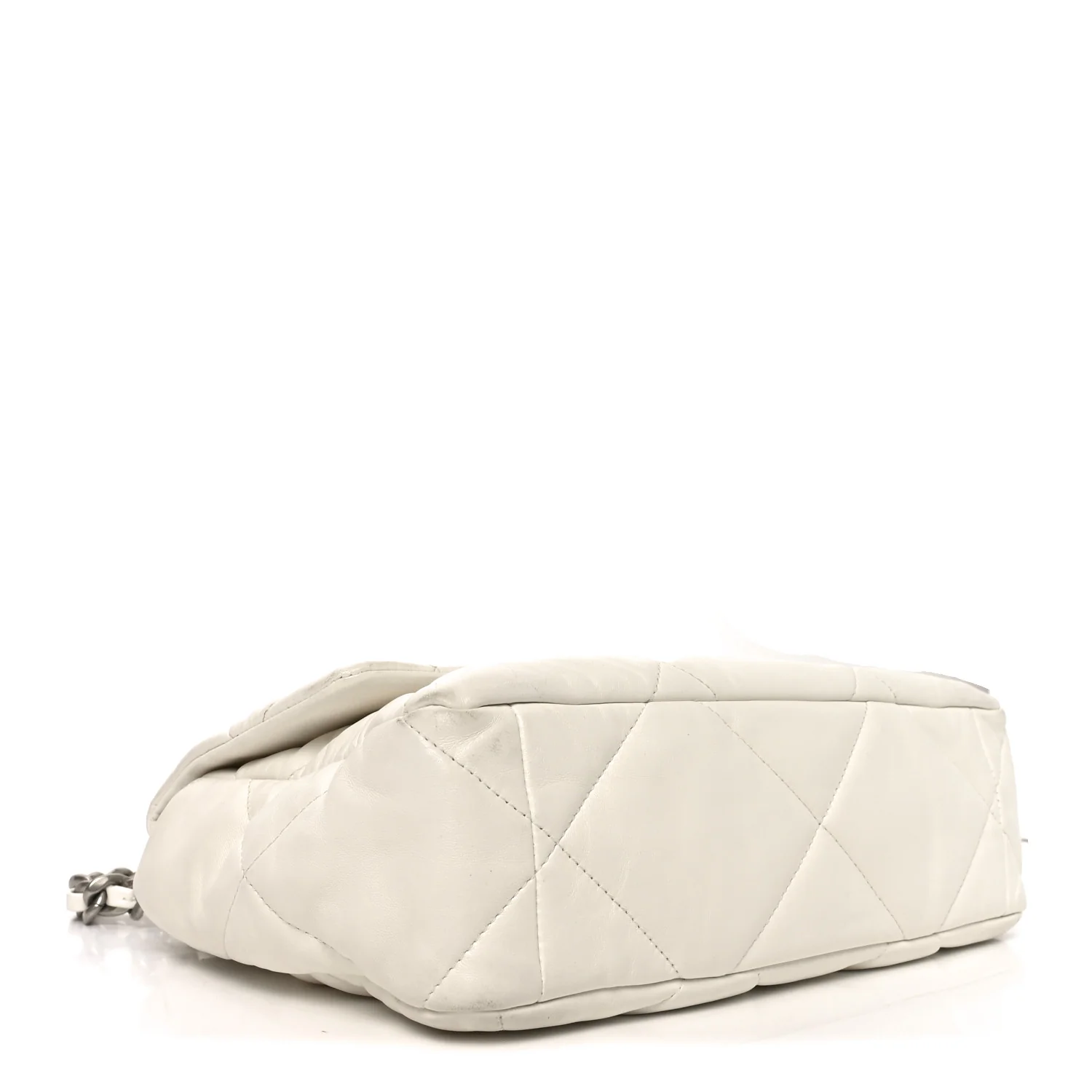 Quilted Large Chanel 19 Flap White - Top Club