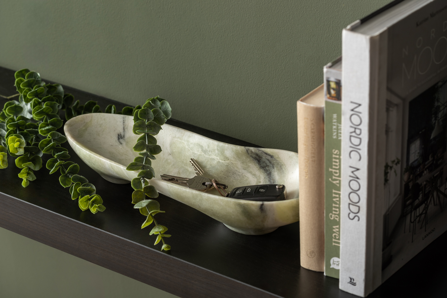Bowl Organic large marble himalayan green