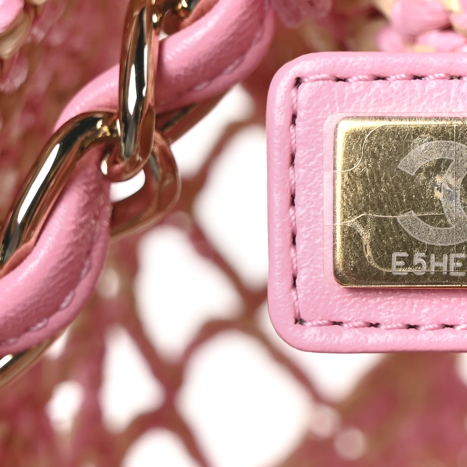 Raffia Effect Braided Small Shopping Bag Beige Pink - Top Club