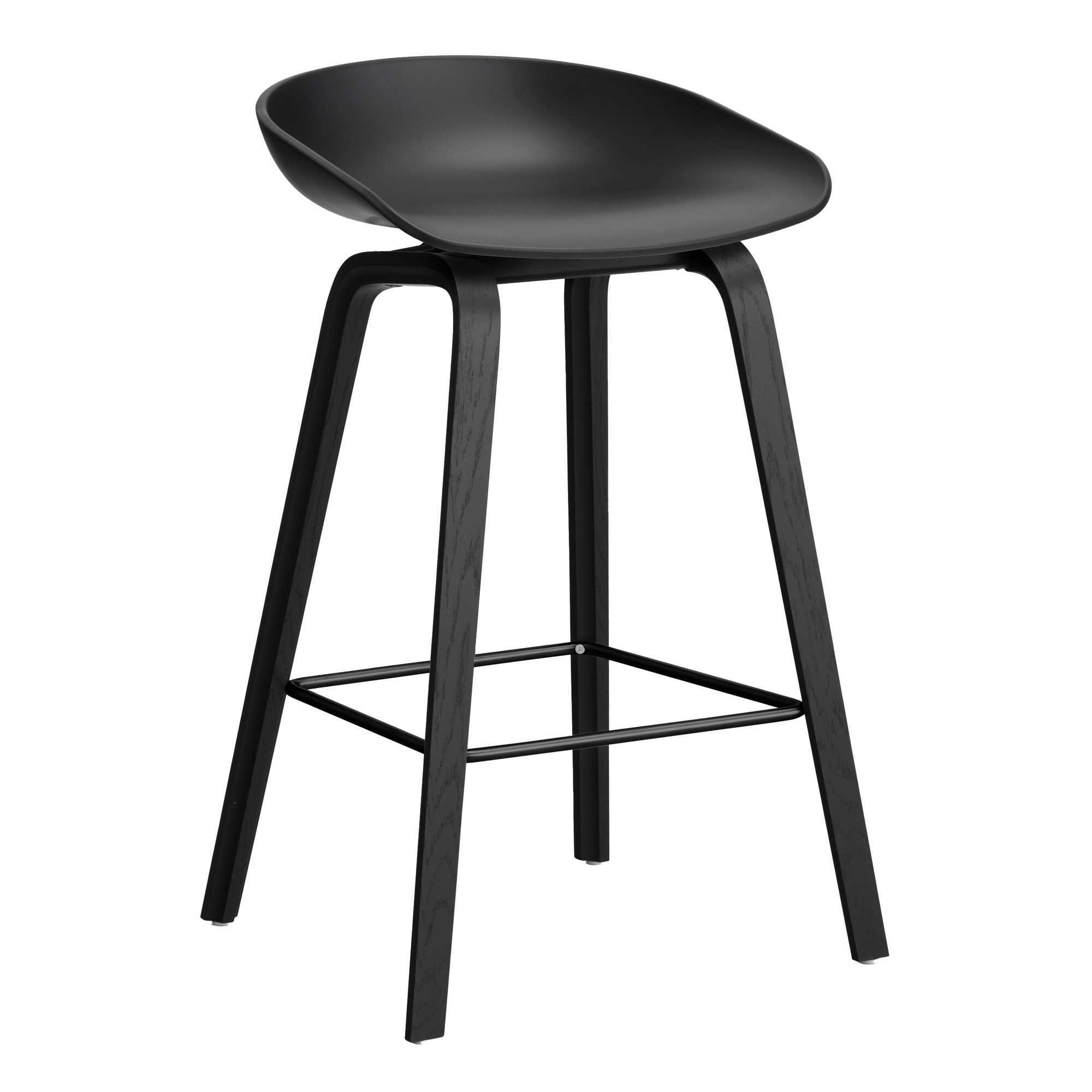 Barkruk AAS32 H75 zwart onderstel black