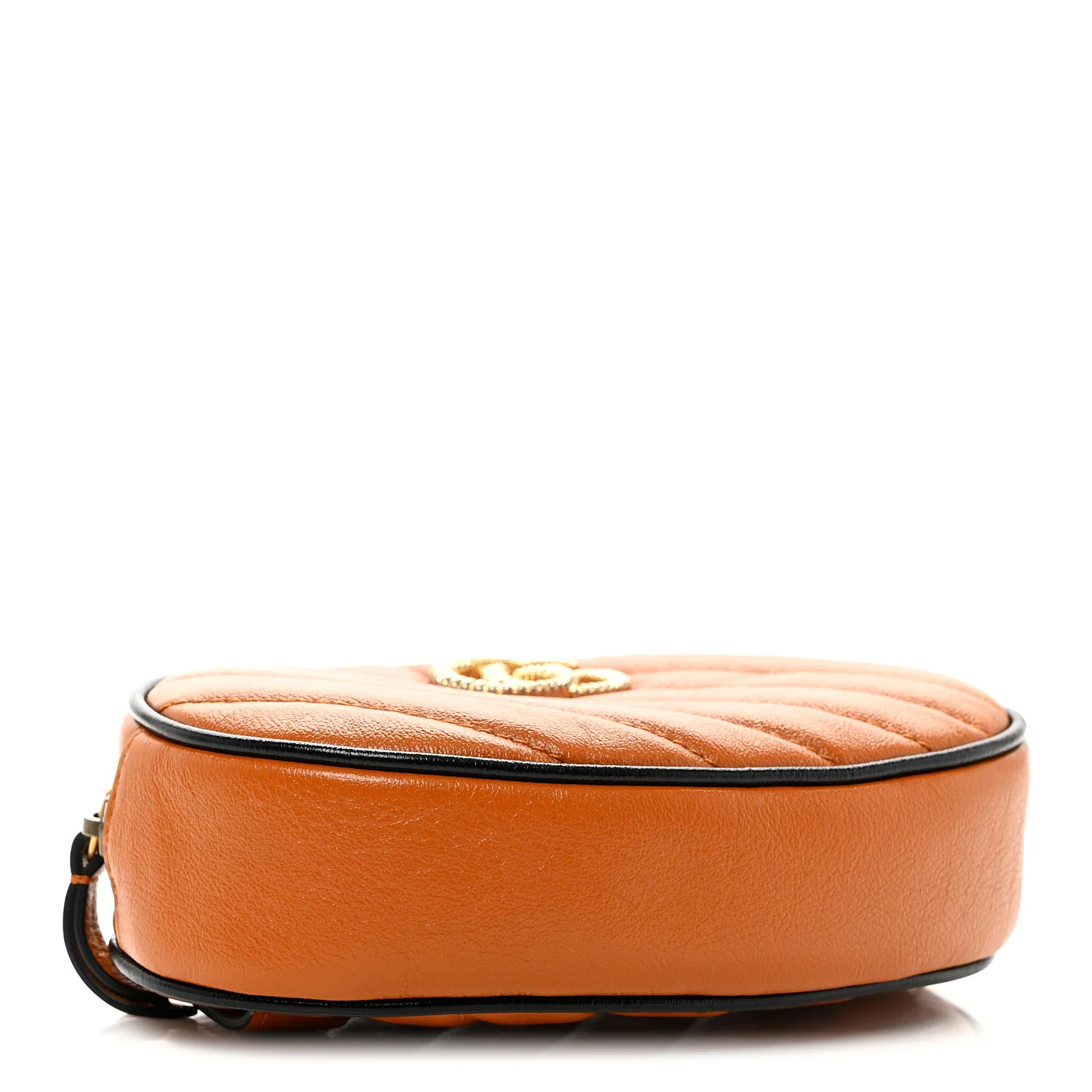 Vintage Effect Calfskin Matelasse Diagonal Torchon GG Marmont Belt Bag 95 38 Cognac - Top Club