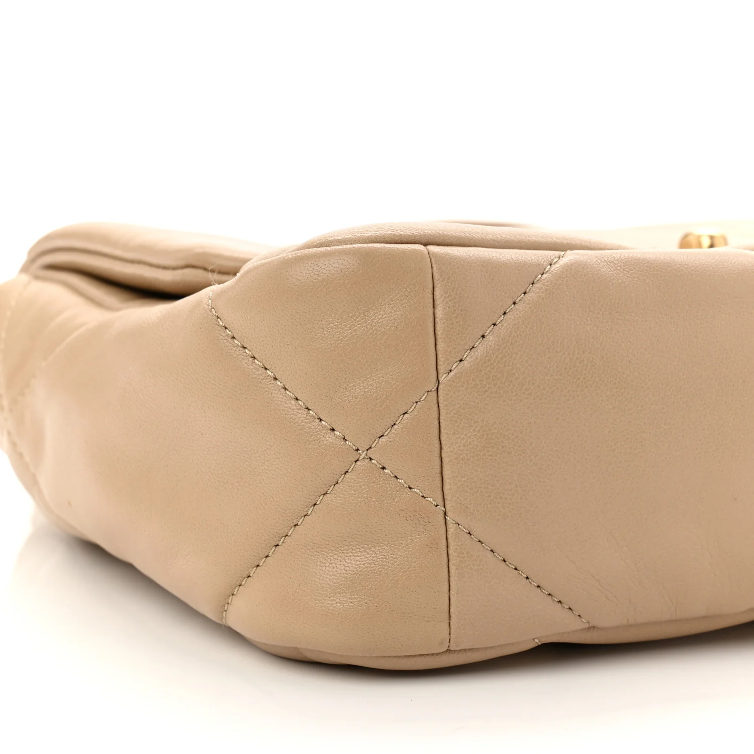 Lambskin Quilted Medium Chanel 19 Flap Dark Beige - Top Club