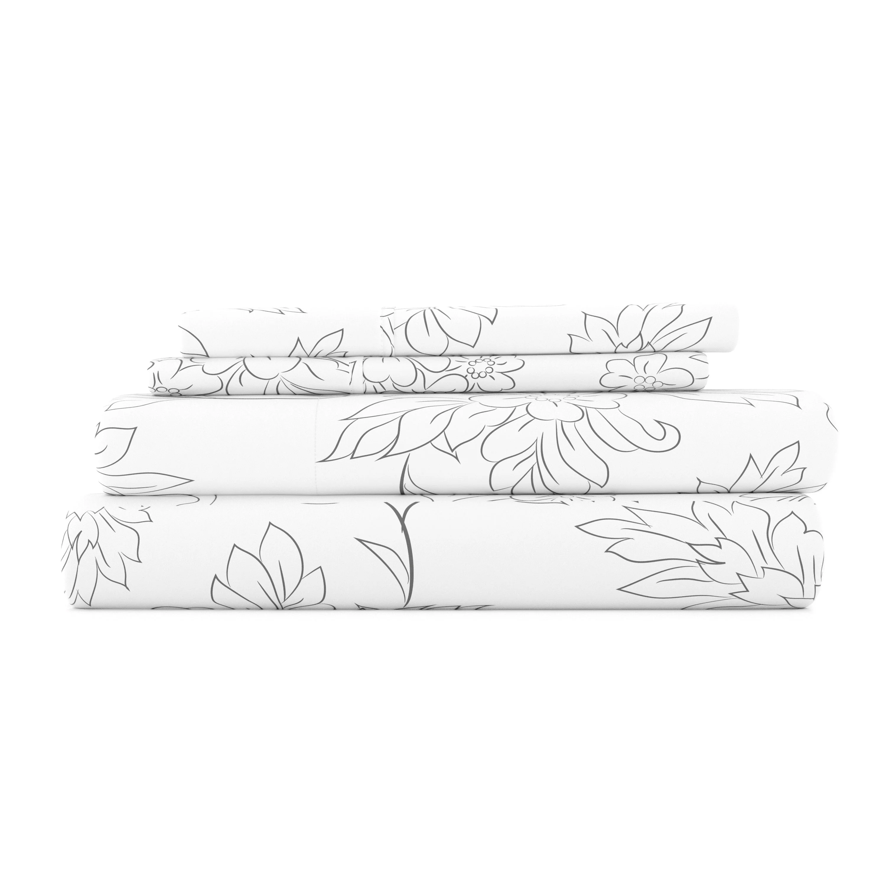 Vines Pattern 4-Piece Sheet Set - Sale