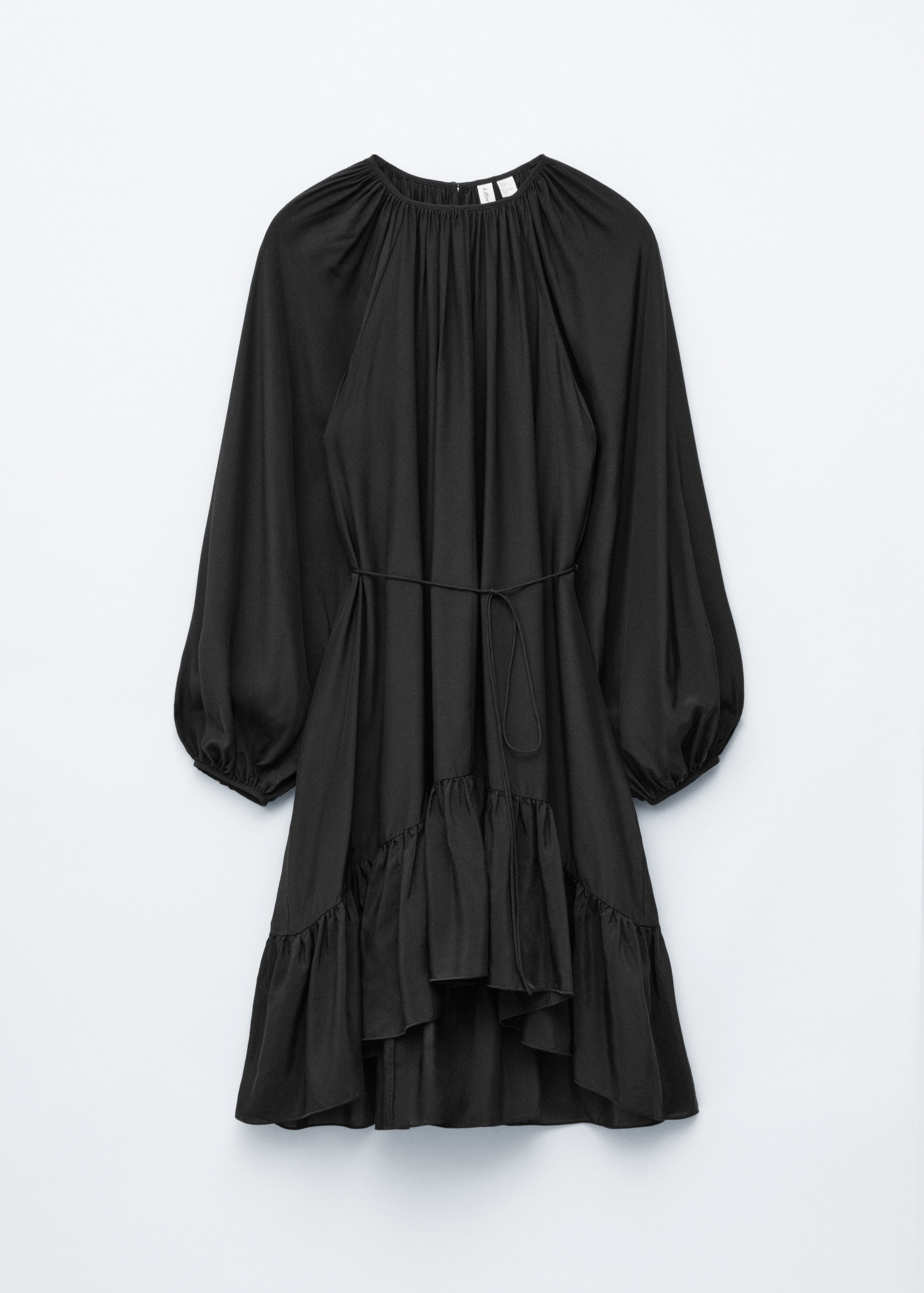 & Other Stories FLOUNCED BALLOON-SLEEVE MINI DRESS