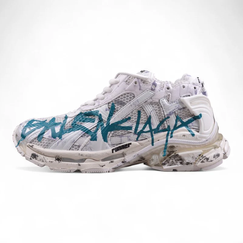 Balenciaga Runner Graffiti – White/Blue - Sneaker Replica Workshop