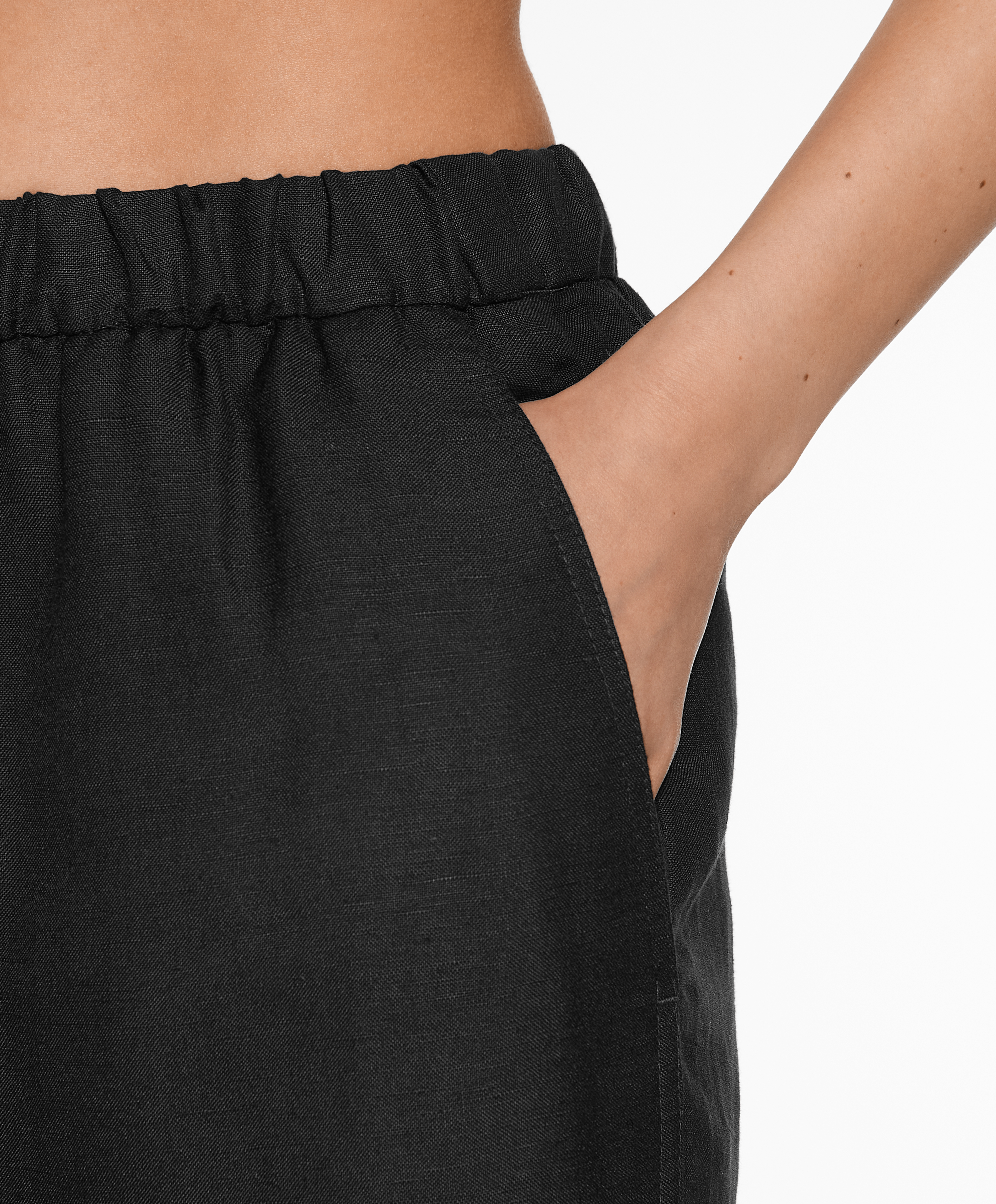 OYSHO Slim-fit trousers with linen