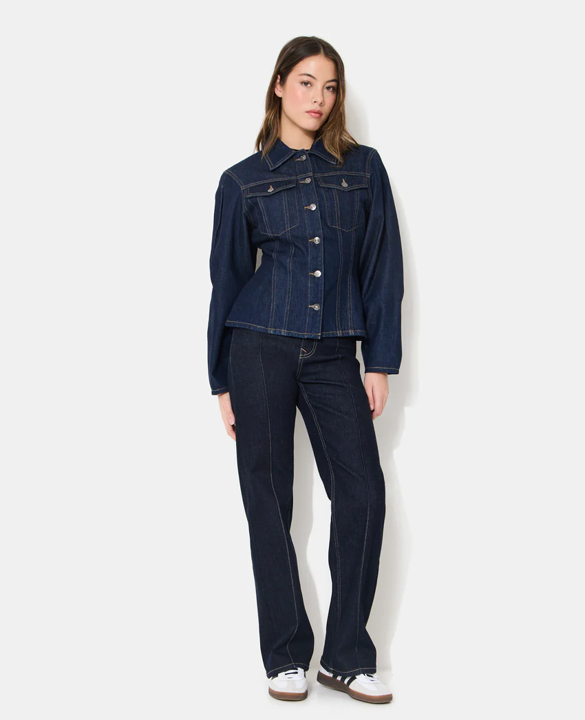 Pimkie Veste en jean cintrée avec manches ballons