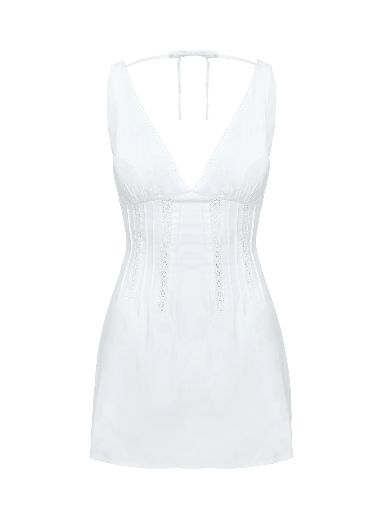 Austria Drop Waist Mini Dress White