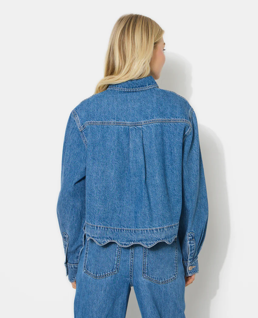 Pimkie Chemise en jean avec bords zig-zag