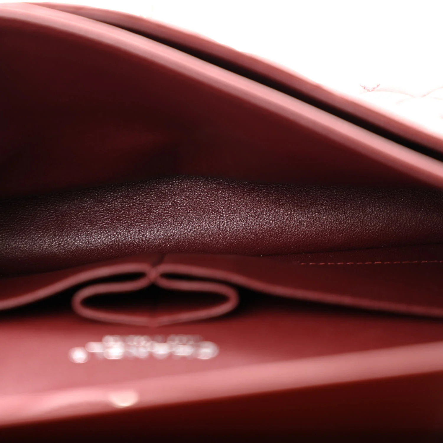 Lambskin Quilted Medium Double Flap Burgundy - Top Club