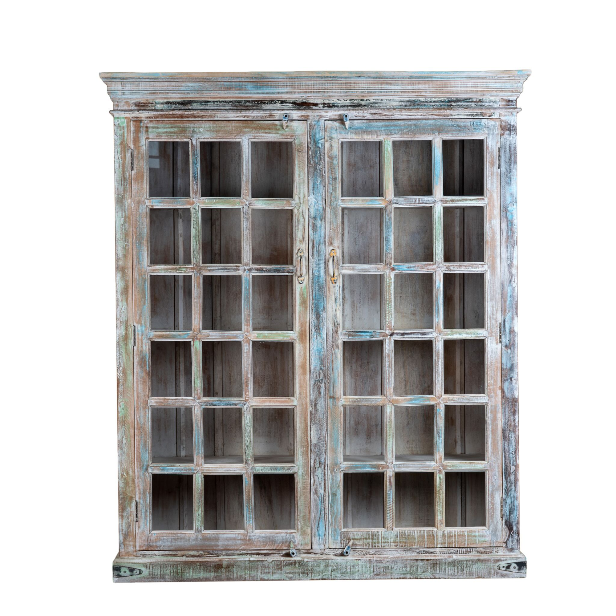 Amara - Vitrinekast van Gerecycled Hout Vintage