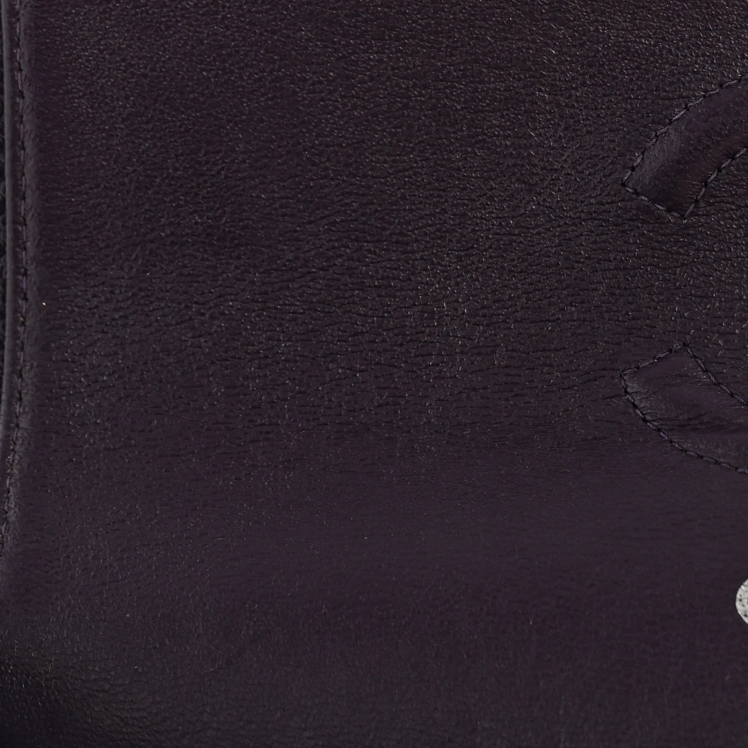 Caviar Quilted Small Double Flap Dark Purple - Top Club