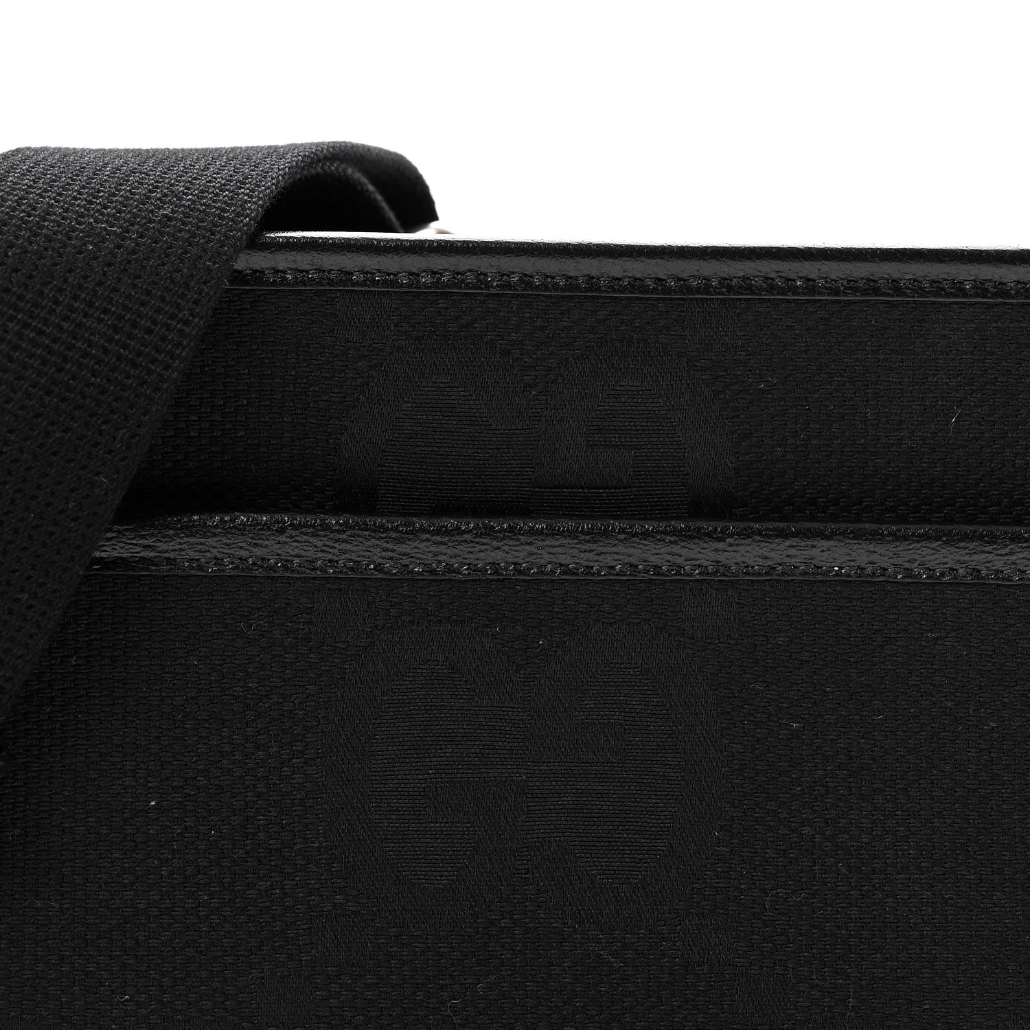 Monogram Jumbo GG Textured Dollar Calfskin Web Mini Crossbody Bag Black - Top Club