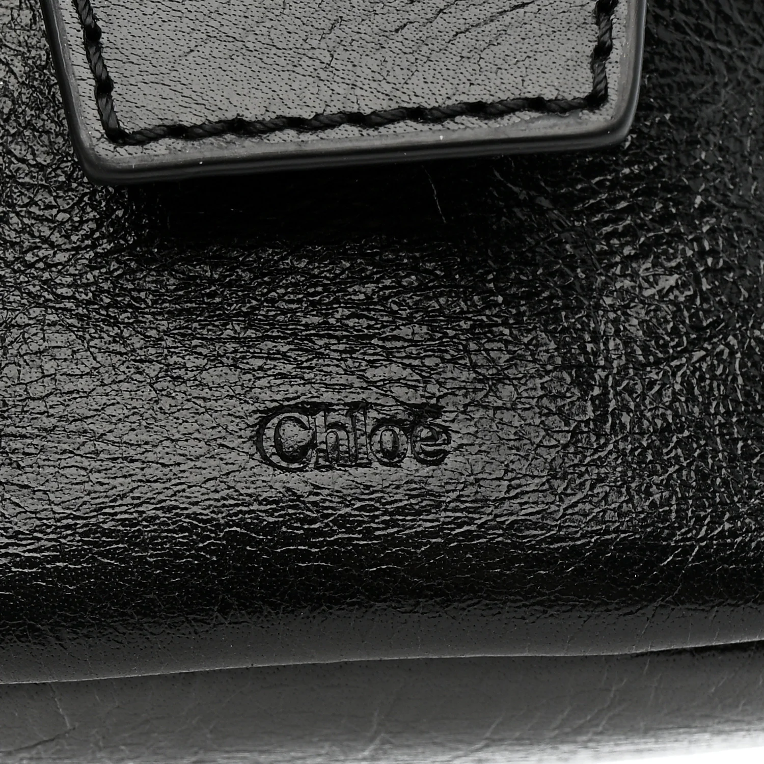 Shiny Calfskin Camera Crossbody Black - Top Club