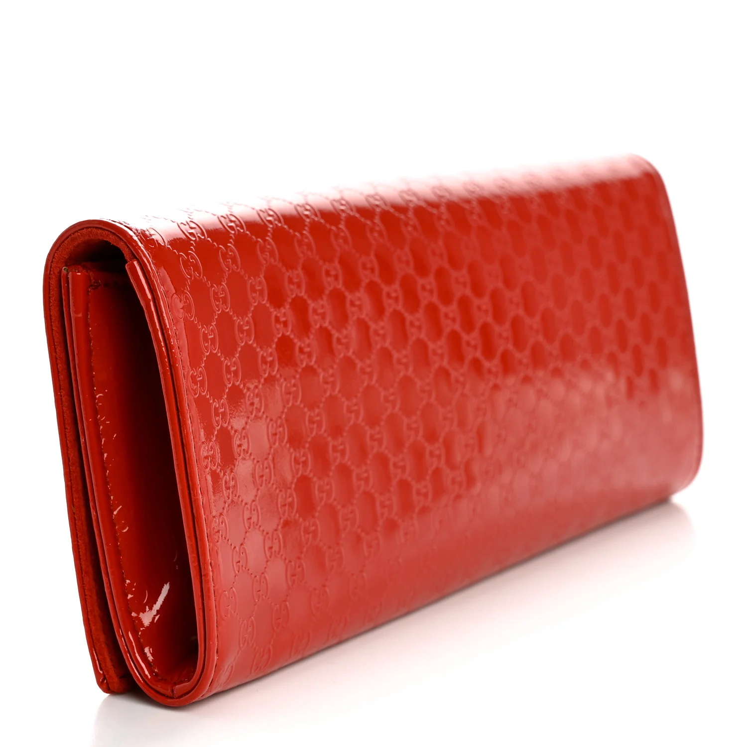 Patent Microguccissima Small Broadway Clutch Red - Top Club