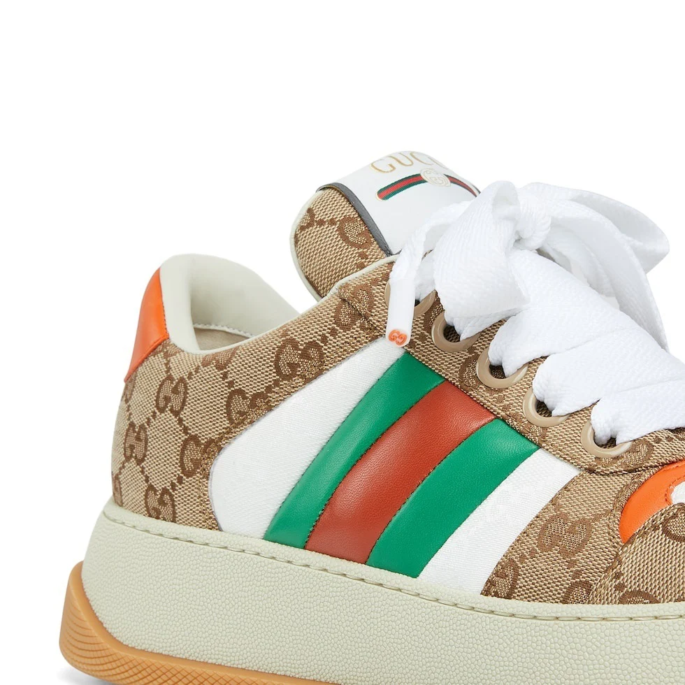 Gucci Unisex Sneakers With GG Monogram And Web Stripes - Sneaker Replica Workshop