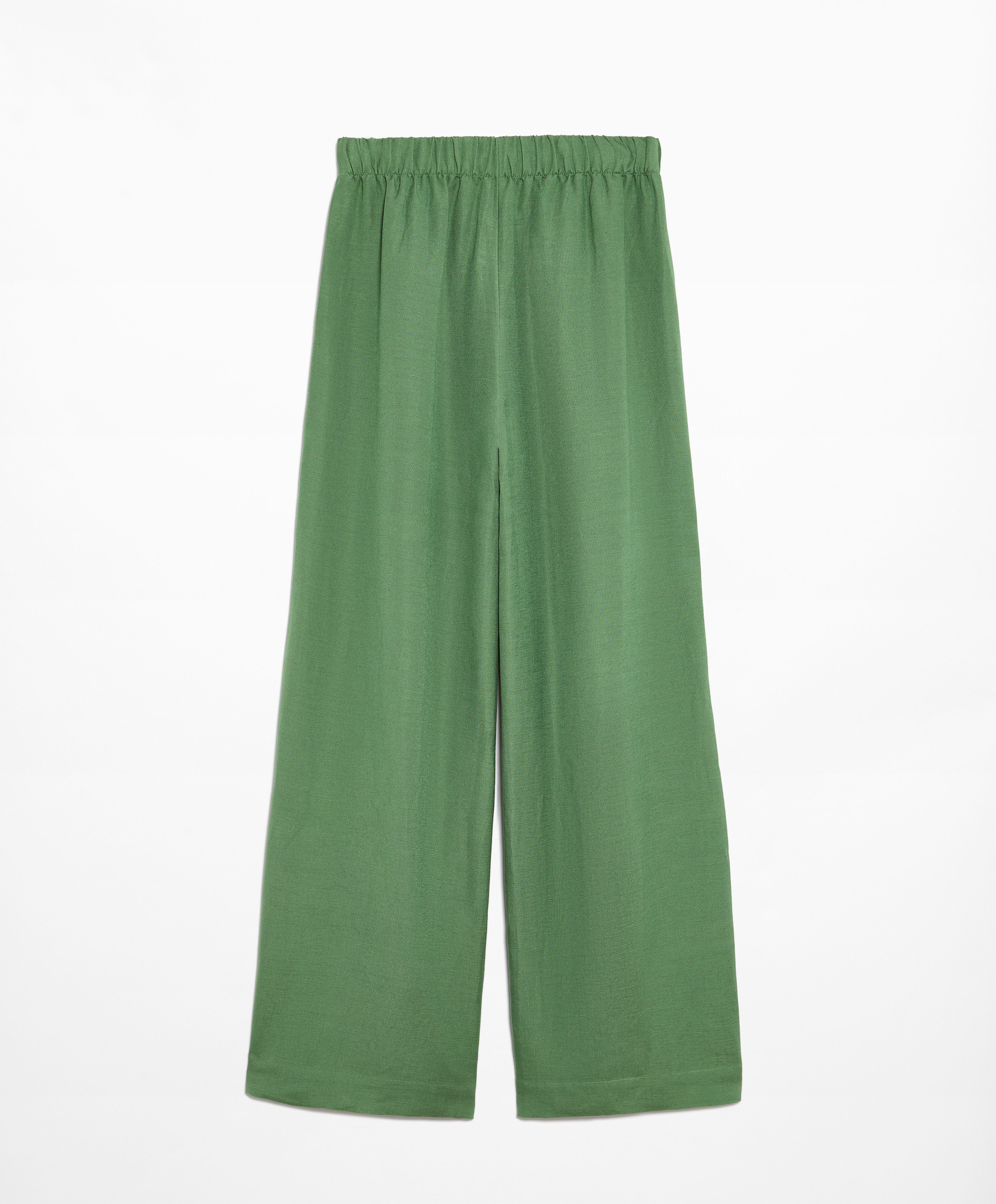 OYSHO Trousers with linen appliqué along the sides