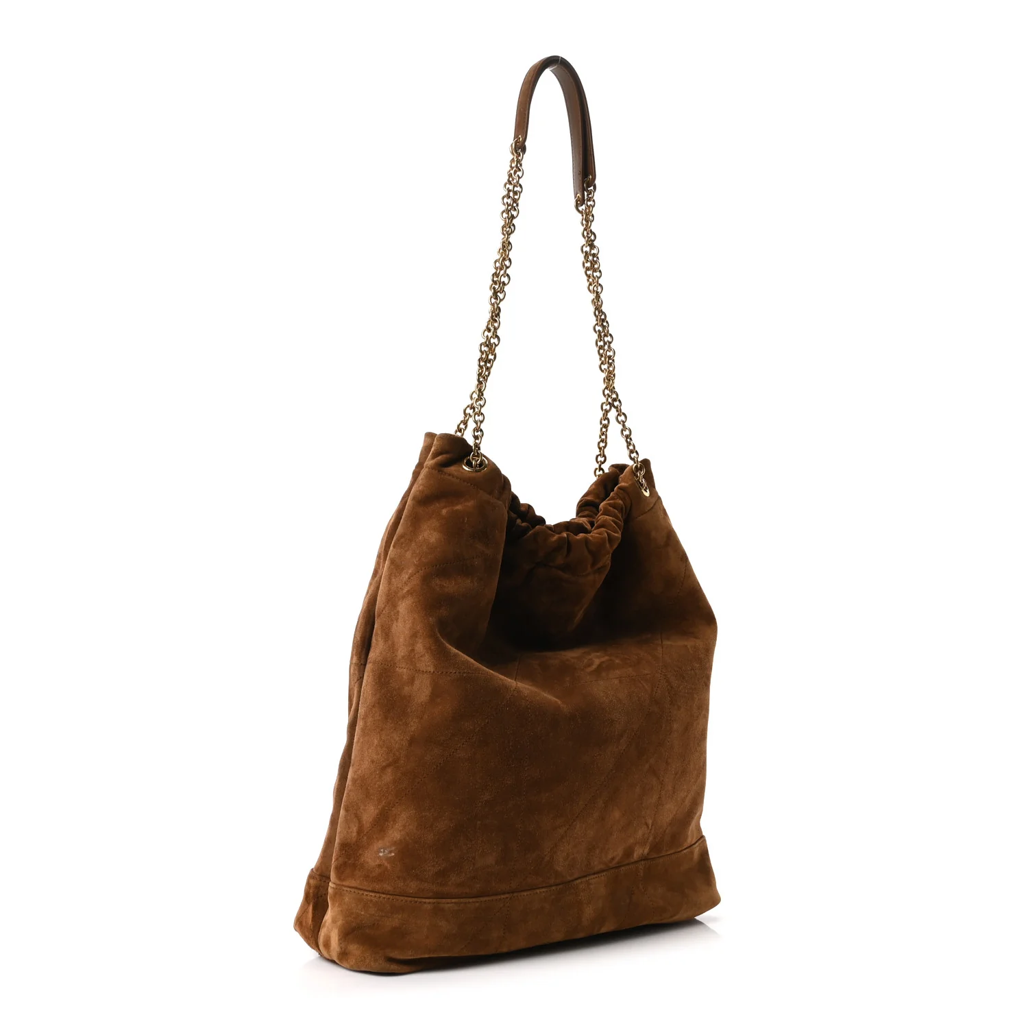 Suede Monogram Large Jamie Pochon Caramel Cognac - Top Club