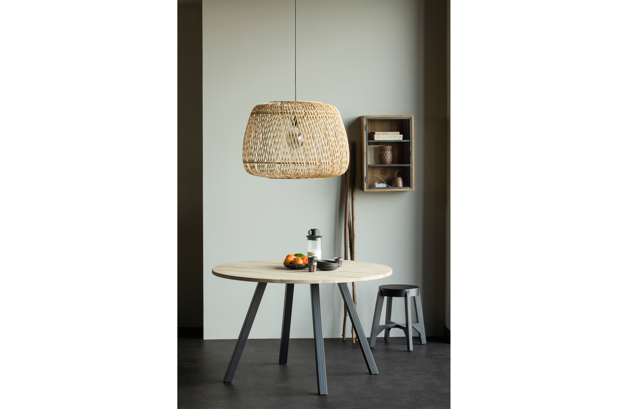 Tablo tafel rond eiken Ø120 onbehandeld [fsc] 2-standen poot