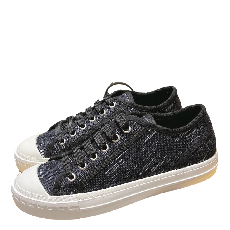 Fendi Unisex Black Monogram Sneakers For Timeless Luxury Casual Style - Sneaker Replica Workshop